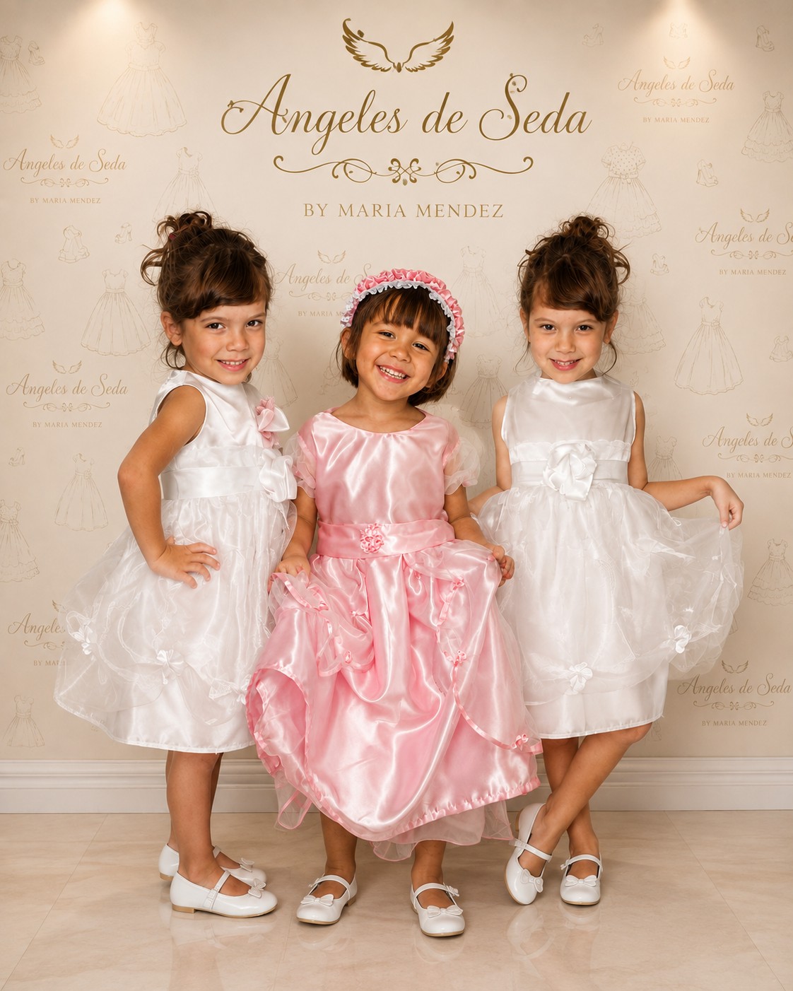 Vestidos de niña de Ángeles de Seda by María Méndez, Venezuela 2010